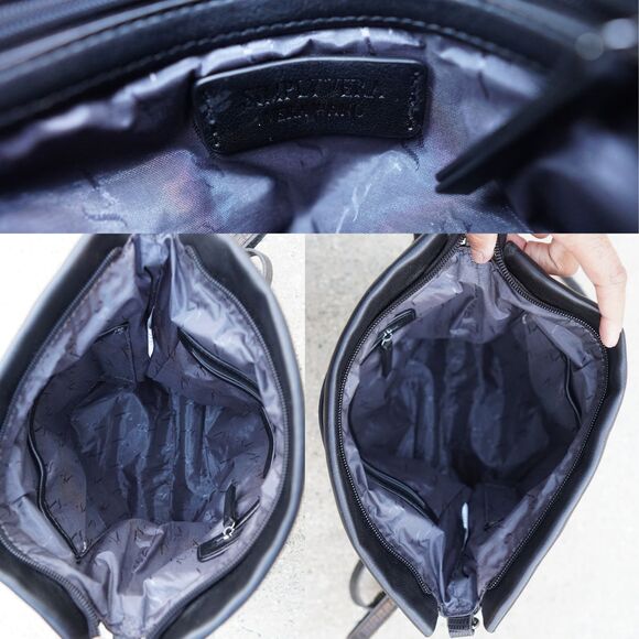 Simply Vera Vera Wang Remsen Crossbody Bag Faux Leather Black Minimalist Casual - Picture 7 of 13